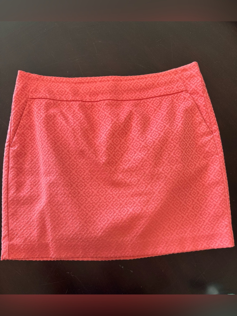 Ann Taylor Coral Textured Mini Skirt